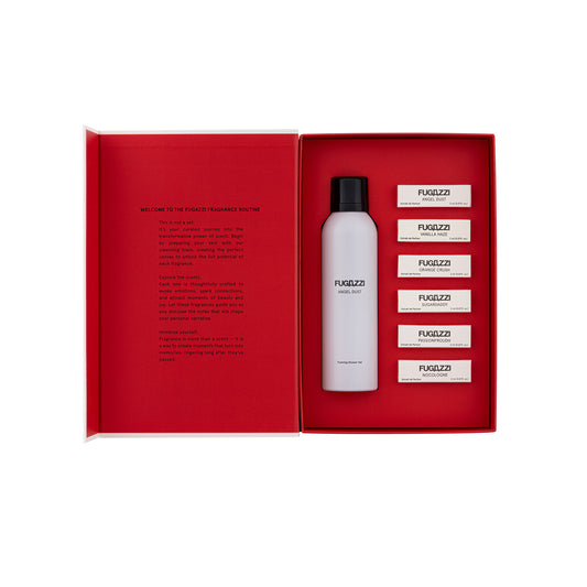 Fugazzi Discovery Set = 6x Extrait de Parfum 2ml + 1x200ml Shower Gel